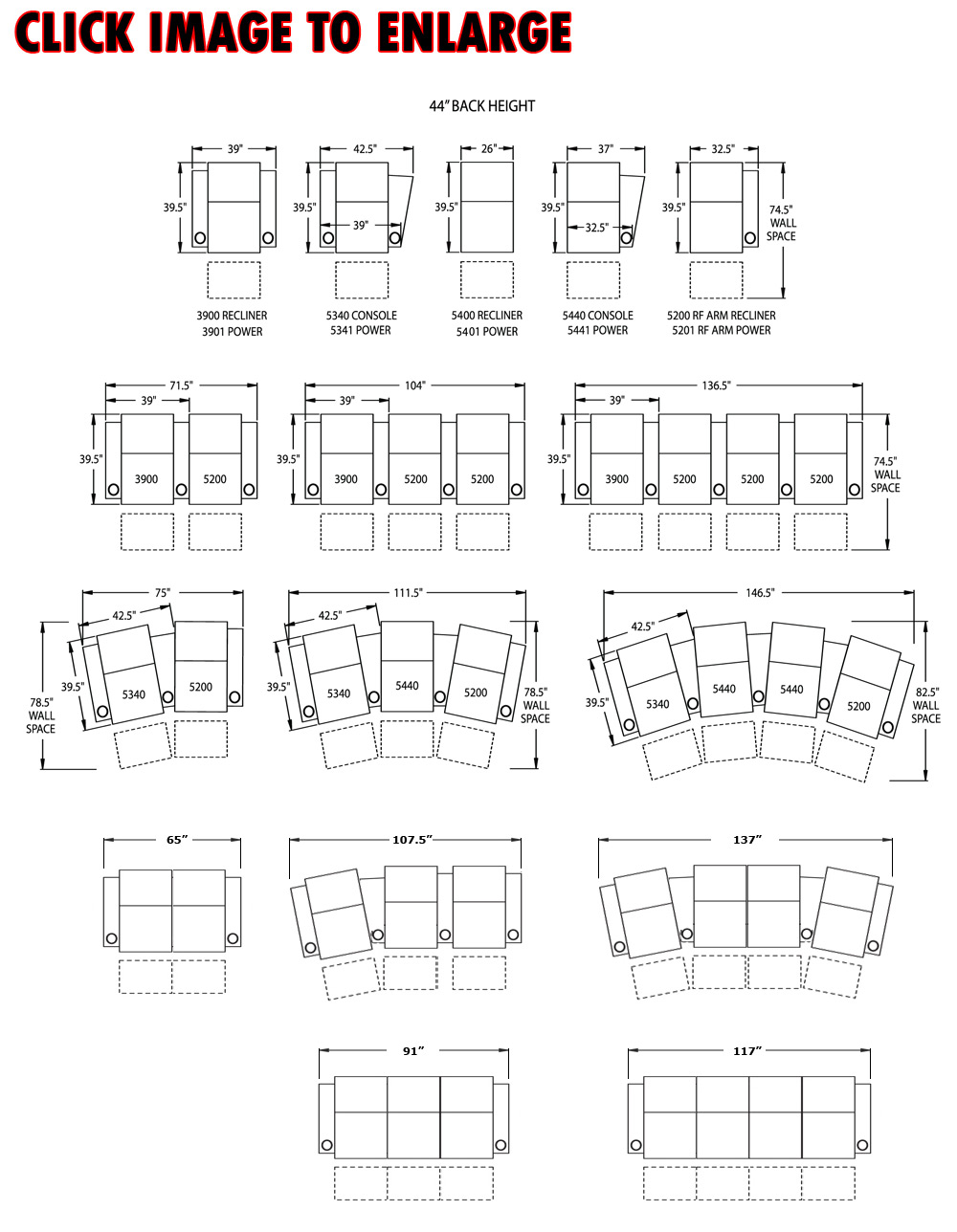 Theater Seating Dimensions
