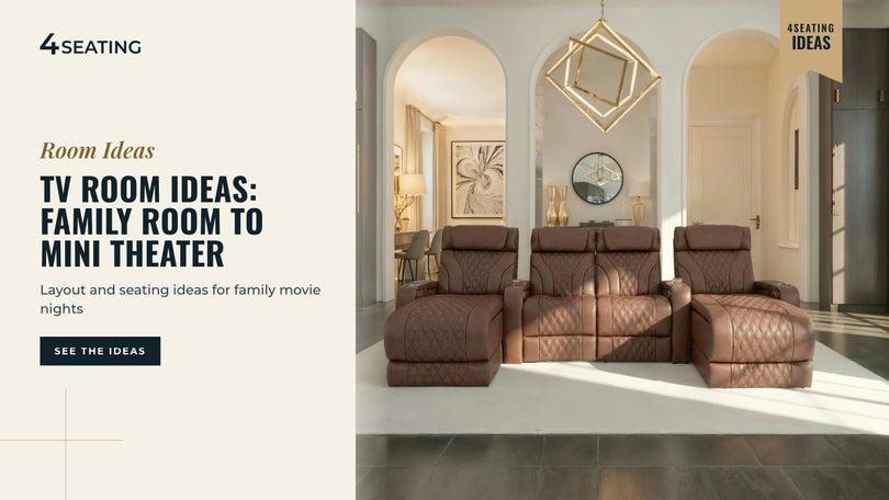 Seatcraft Luminis LT chaise sofa in tobacco leather styled in a family TV room