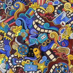 Joy Hollywood Graffiti Home Theater Carpet