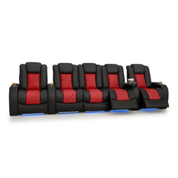 Diamante CoolZeroᵀᴹ Italian Leather Two-Tone Home Theater Seating