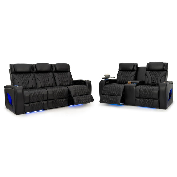 Armada LT HeatZeroᵀᴹ Italian Leather Home Theater Sofa & Loveseat