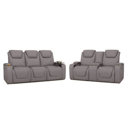 Seatcraft Vienna Sofa & Loveseat Italian Leather, Powered Headrest & Lumbar, Power Recline