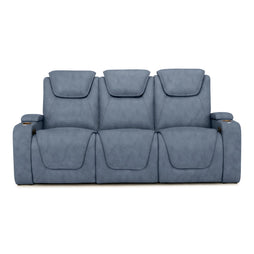 Seatcraft Vienna Sofa Italian Leather, Powered Headrest & Lumbar, Power Recline