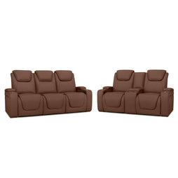 Seatcraft Vienna Sofa & Loveseat Italian Leather, Powered Headrest & Lumbar, Power Recline