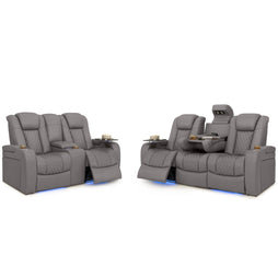 Seatcraft Anthem Sofa & Loveseat Italian Leather, Powered Headrest, Power Recline
