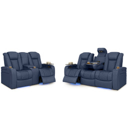 Seatcraft Anthem Sofa & Loveseat Italian Leather, Powered Headrest, Power Recline