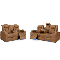 Seatcraft Anthem Sofa & Loveseat Italian Leather, Powered Headrest, Power Recline