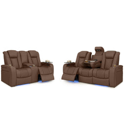Seatcraft Anthem Sofa & Loveseat Italian Leather, Powered Headrest, Power Recline