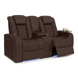 Seatcraft Euphoria Heat & Massage Loveseat, Italian Leather, Powered Headrest, Powered Lumbar, Power Recline