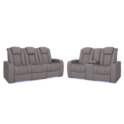 Seatcraft Euphoria Heat & Massage Sofa & Loveseat, Italian Leather, Powered Headrest, Powered Lumbar, Power Recline
