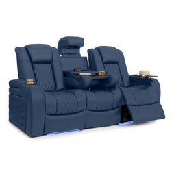 Seatcraft Euphoria Heat & Massage Sofa, Italian Leather, Powered Headrest, Powered Lumbar, Power Recline