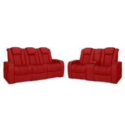 Seatcraft Euphoria Heat & Massage Sofa & Loveseat, Italian Leather, Powered Headrest, Powered Lumbar, Power Recline