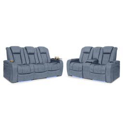 Seatcraft Euphoria Heat & Massage Sofa & Loveseat, Italian Leather, Powered Headrest, Powered Lumbar, Power Recline