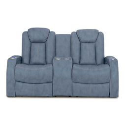 Seatcraft Republic Loveseat Italian Leather, Powered Headrest, Power Recline