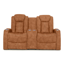 Seatcraft Republic Loveseat Italian Leather, Powered Headrest, Power Recline