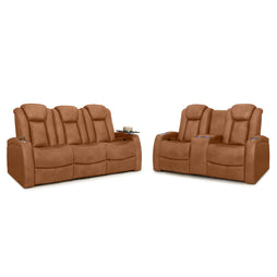 Seatcraft Republic Sofa & Loveseat Italian Leather, Powered Headrest, Power Recline