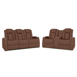 Seatcraft Republic Sofa & Loveseat Italian Leather, Powered Headrest, Power Recline