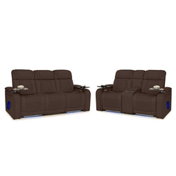 Endeavour HeatZeroᵀᴹ Italian Leather Home Theater Sofa & Loveseat