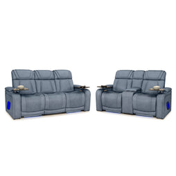 Endeavour HeatZeroᵀᴹ Italian Leather Home Theater Sofa & Loveseat