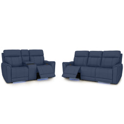 Trivanta HeatZeroᵀᴹ Italian Leather Home Theater Sofa & Loveseat