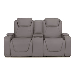 Seatcraft Concerto Heat & Massage Loveseat, Italian Leather, Powered Headrest, Powered Lumbar, Power Recline