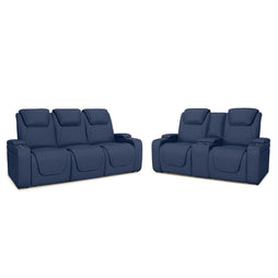 Seatcraft Concerto Heat & Massage Sofa & Loveseat, Italian Leather, Powered Headrest, Powered Lumbar, Power Recline