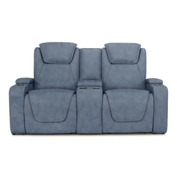 Seatcraft Concerto Heat & Massage Loveseat, Italian Leather, Powered Headrest, Powered Lumbar, Power Recline