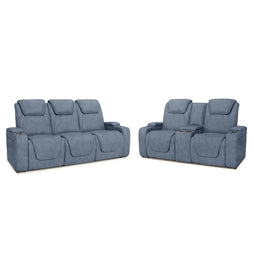 Seatcraft Concerto Heat & Massage Sofa & Loveseat, Italian Leather, Powered Headrest, Powered Lumbar, Power Recline