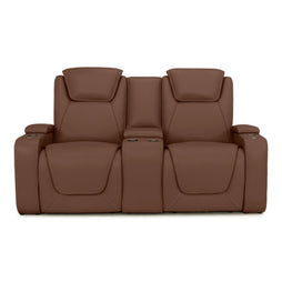 Seatcraft Concerto Heat & Massage Loveseat, Italian Leather, Powered Headrest, Powered Lumbar, Power Recline