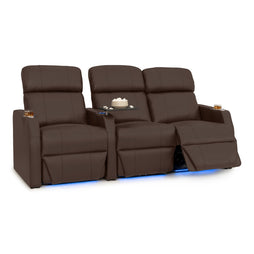 Sienna Italian Leather Spacesaver Home Theater Seating