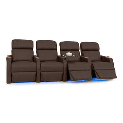 Sienna Italian Leather Spacesaver Home Theater Seating