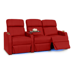 Sienna Italian Leather Spacesaver Home Theater Seating
