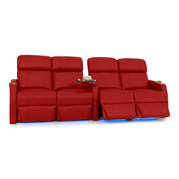 Sienna Italian Leather Spacesaver Home Theater Seating