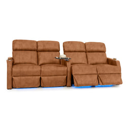 Sienna Italian Leather Spacesaver Home Theater Seating