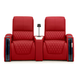 Apex CoolZeroᵀᴹ Wedge Console Italian Leather Home Theater Seats