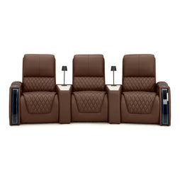 Apex CoolZeroᵀᴹ Wedge Console Italian Leather Home Theater Seats
