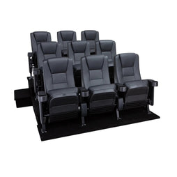 Seatcraft Montago 3 Row Riser Package, Vinyl, Black