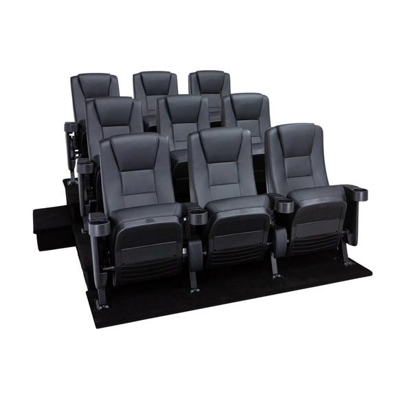 Seatcraft Montago 3 Row Riser Package, Vinyl, Black