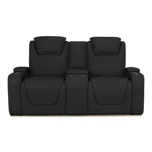 Seatcraft Concerto Heat & Massage Loveseat, Italian Leather, Powered Headrest, Powered Lumbar, Power Recline