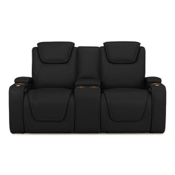 Seatcraft Vienna Loveseat Italian Leather, Powered Headrest & Lumbar, Power Recline