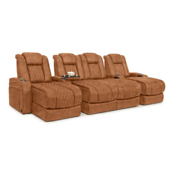 Diamante Chaise CoolZeroᵀᴹ Italian Leather Home Theater Seating