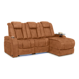 Diamante Chaise CoolZeroᵀᴹ Italian Leather Home Theater Seating