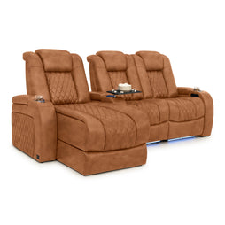 Diamante Chaise CoolZeroᵀᴹ Italian Leather Home Theater Seating