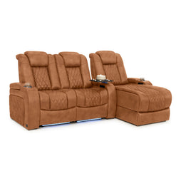 Diamante Chaise CoolZeroᵀᴹ Italian Leather Home Theater Seating