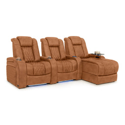Diamante Chaise CoolZeroᵀᴹ Italian Leather Home Theater Seating