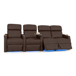 Sienna Leather Gel Spacesaver Home Theater Seating