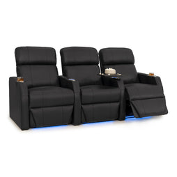 Sienna Leather Gel Spacesaver Home Theater Seating