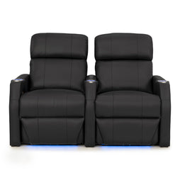 Sienna Leather Gel Spacesaver Home Theater Seating