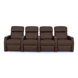 Sienna Leather Gel Spacesaver Home Theater Seating