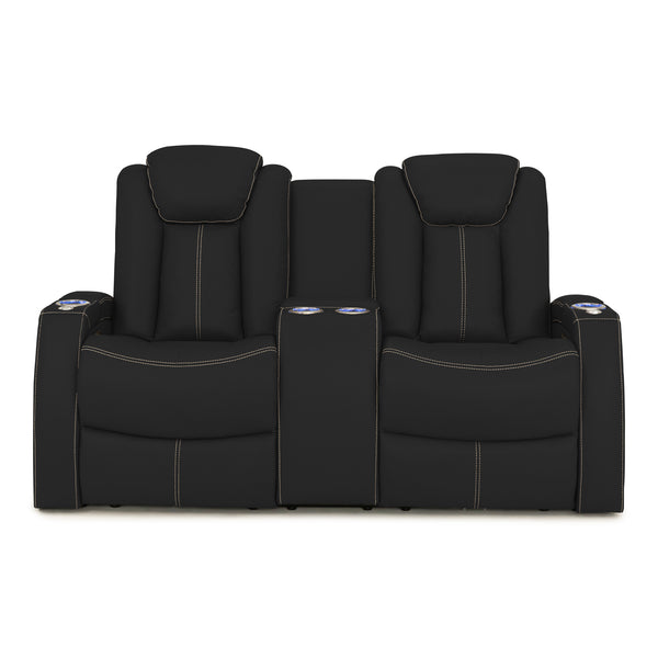 Seatcraft Republic Loveseat Italian Leather, Powered Headrest, Power Recline